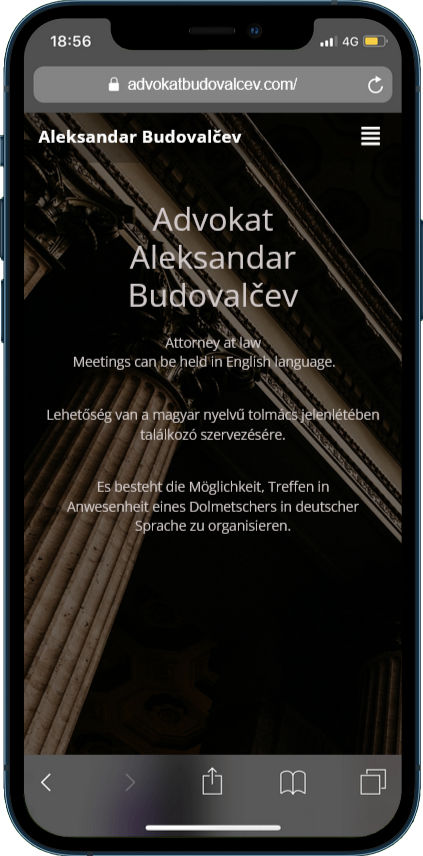 Attorney Law Firm Website mobile view
