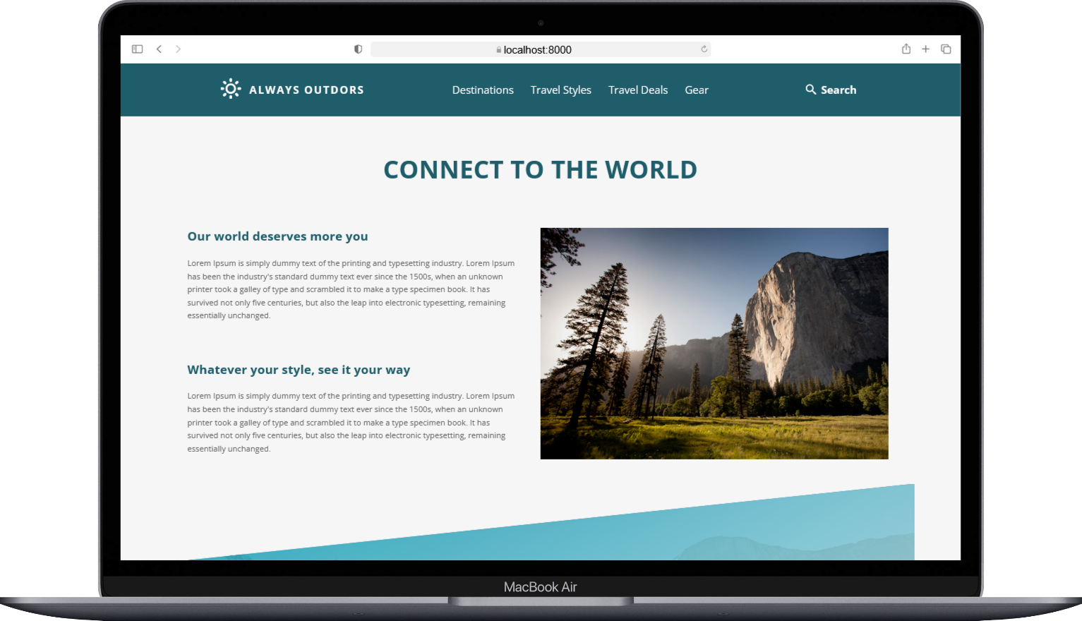 Always Outdoors - Custom Website