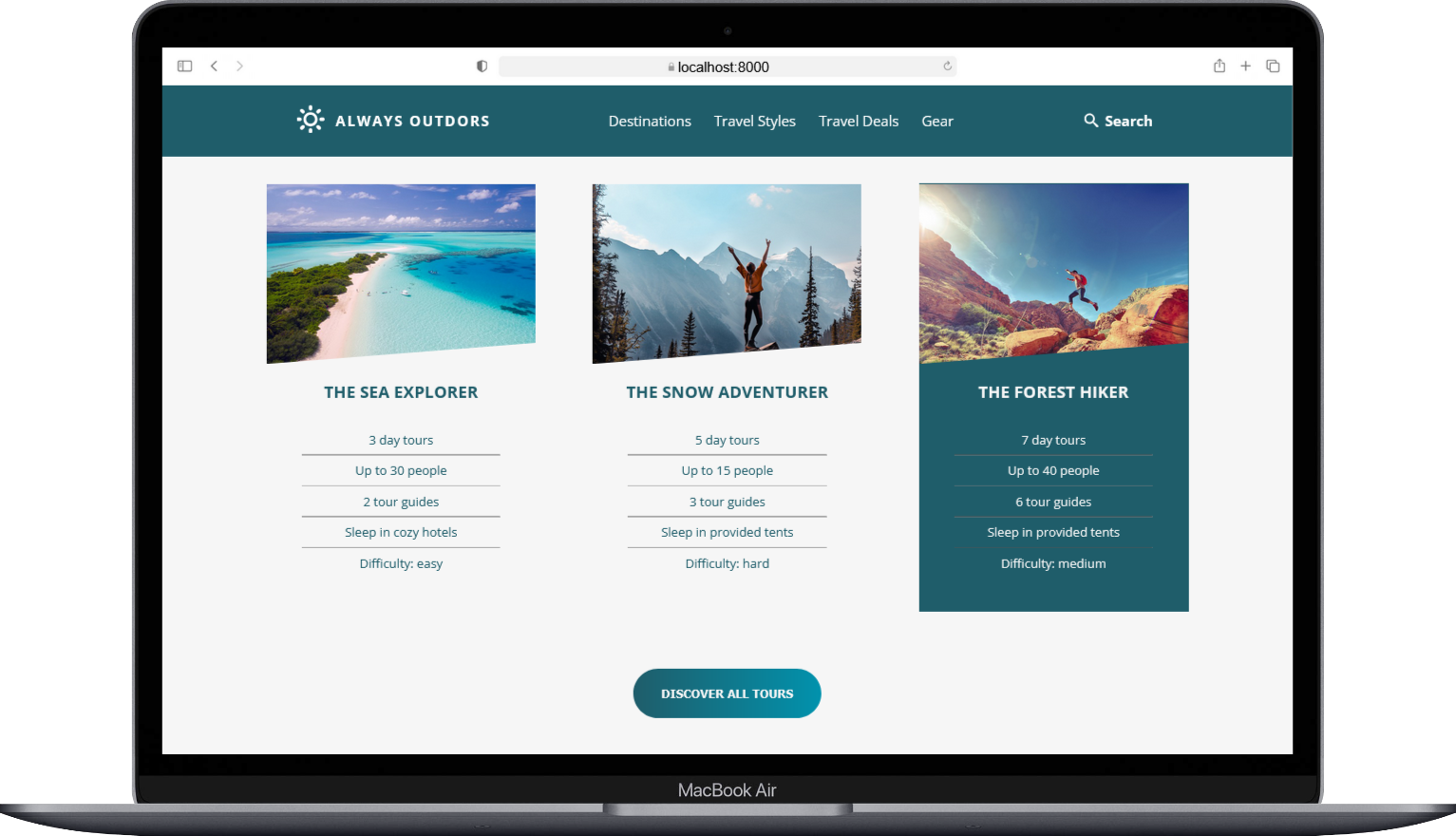 Always Outdoors - Custom Website