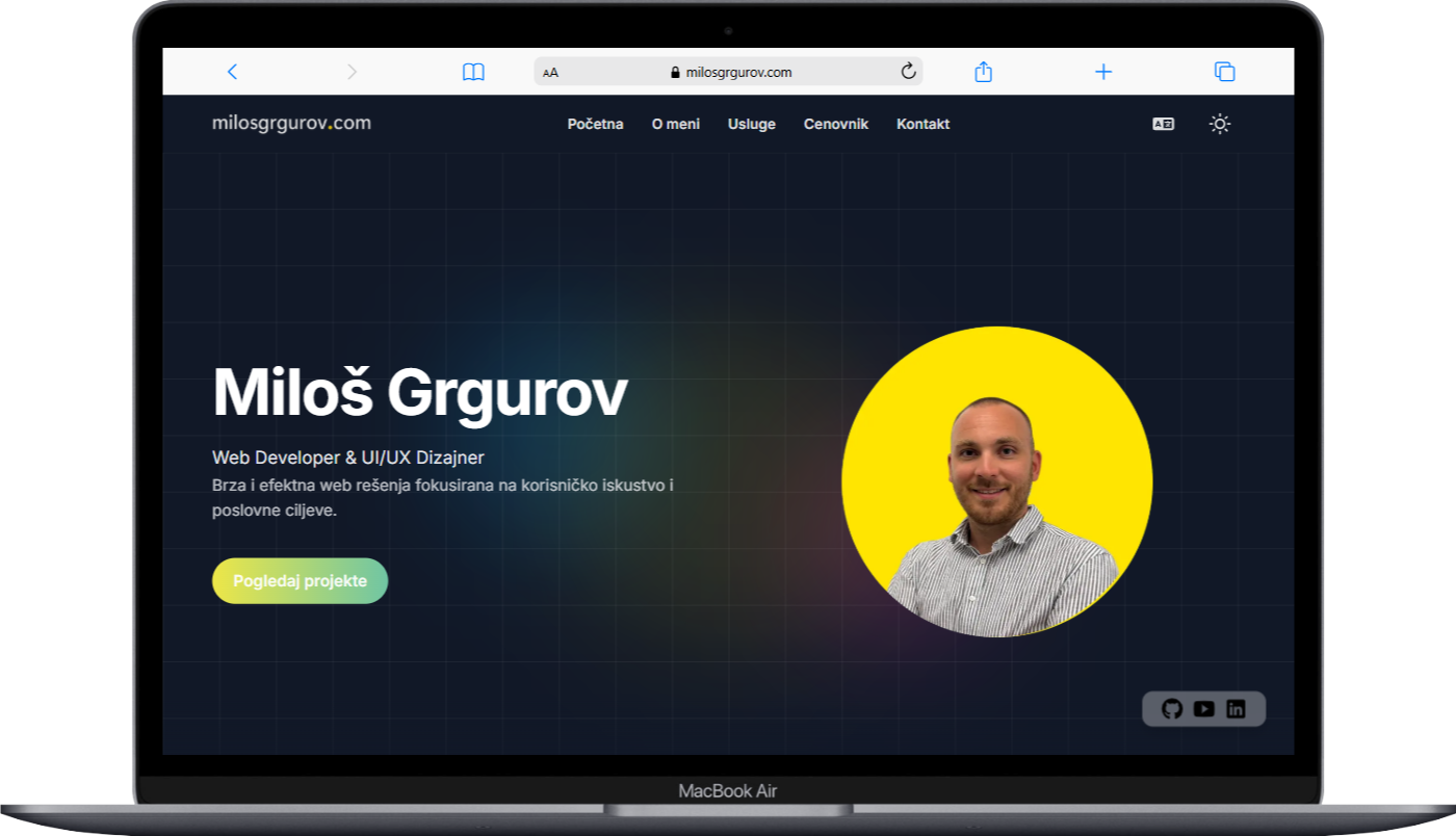 milosgrgurov.com — Portfolio & Client Website