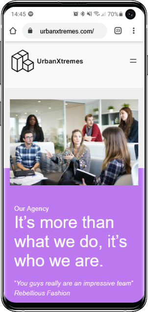 Xtreme Urban - WordPress Migration mobile view