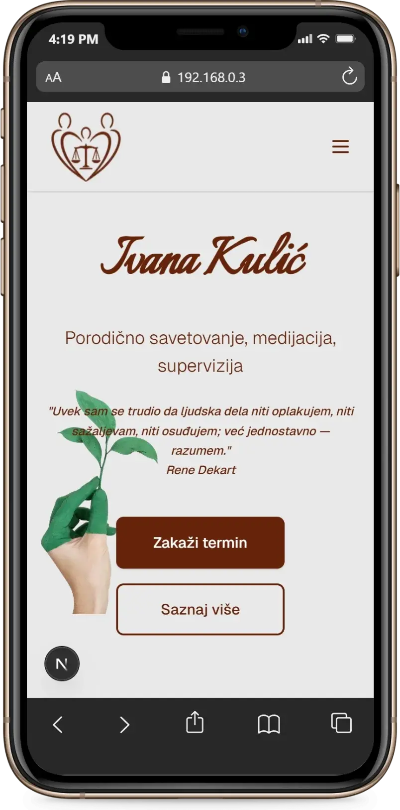 Platforma za medijaciju i rešavanje konflikata mobile view